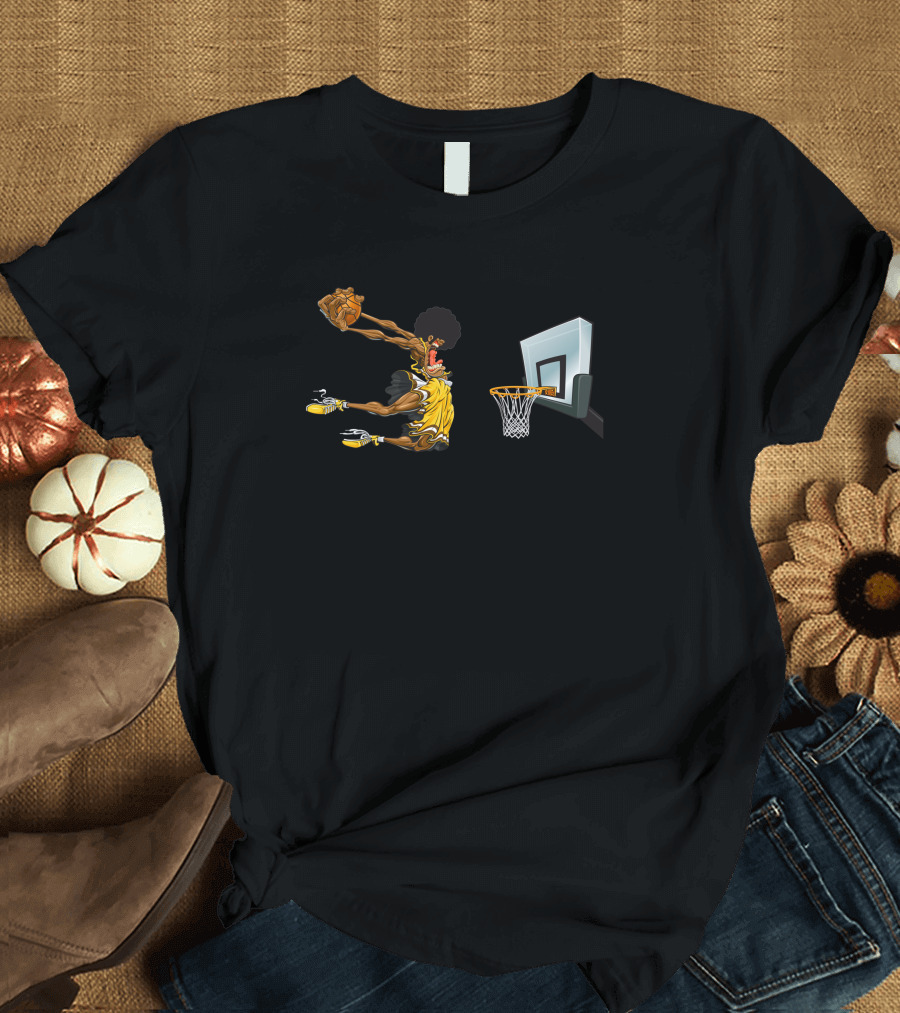 Just Dunk It Basketball Afro Slam Dunk Iconic T-Shirt