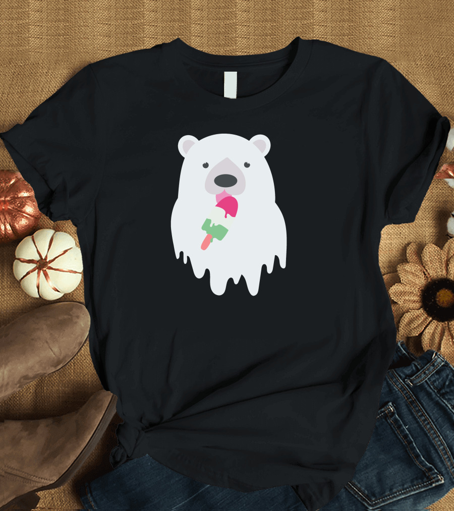 Polar Bear with Melting Ice Cream Cone T-Shirt