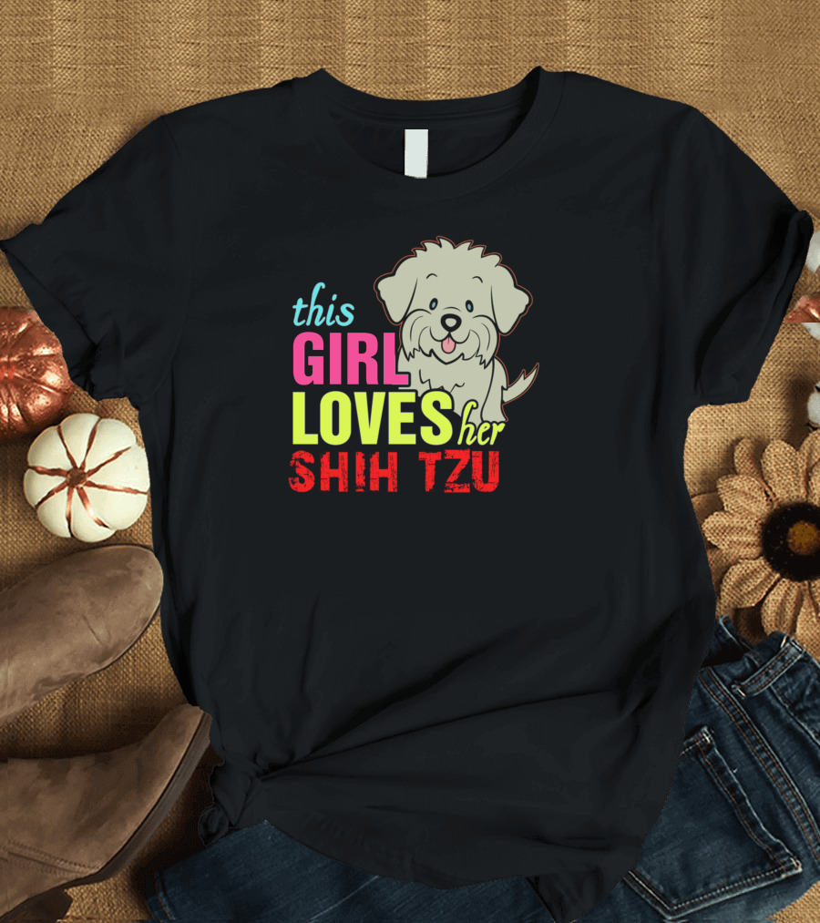 This Girl Loves Her Shih Tzu Cute Dog T-Shirt