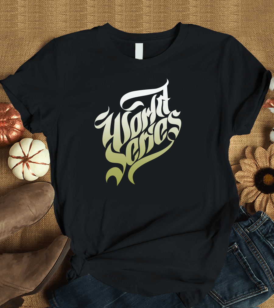 World Series Championship Bold Script Typography T-Shirt