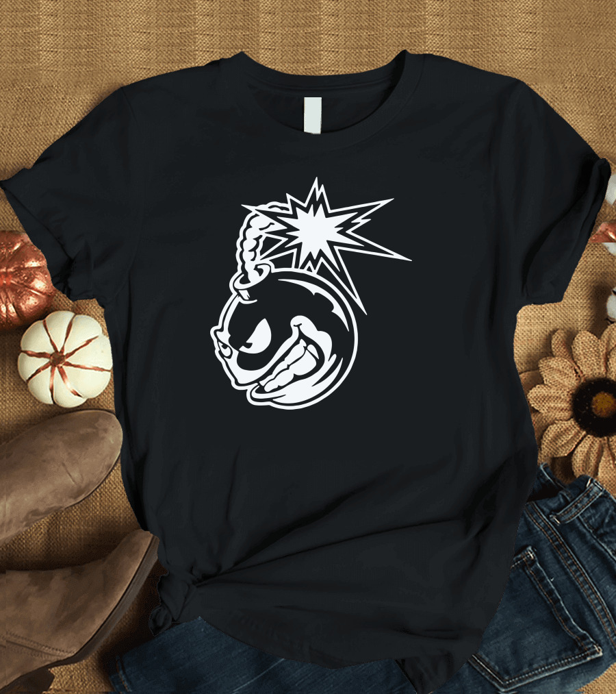 Angry Bomb Smiling Explosive Cartoon Face T-Shirt