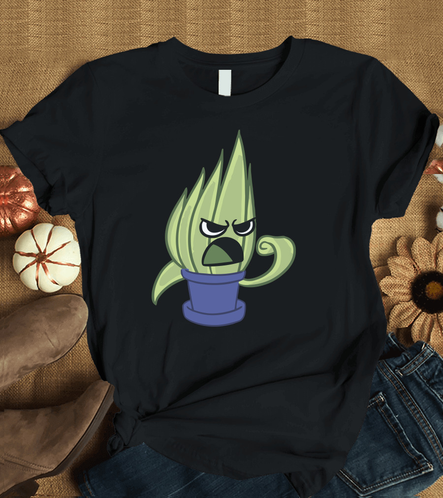Chad Is Angry Fierce Plant in Blue Pot T-Shirt