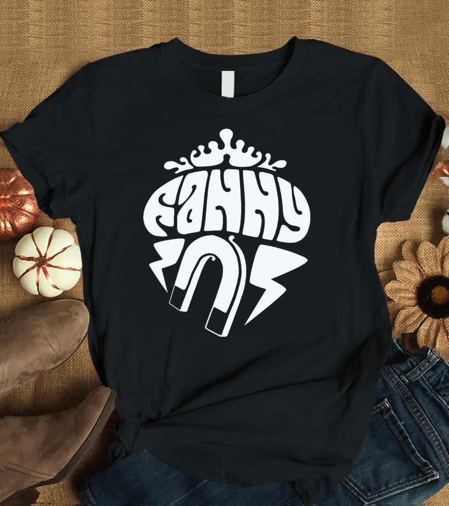 Fanny Magnet Crown and Horseshoe Magnet with Lightning Bolts T-Shirt