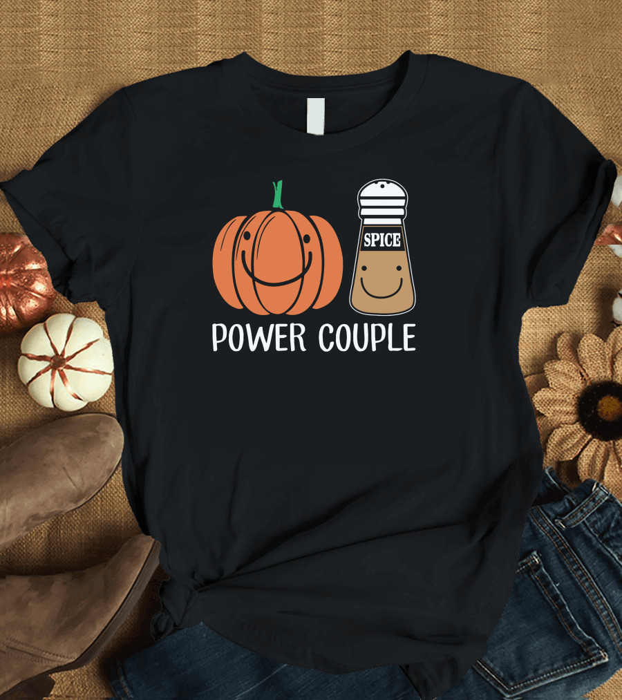 Pumpkin Spice Power Couple T-Shirt