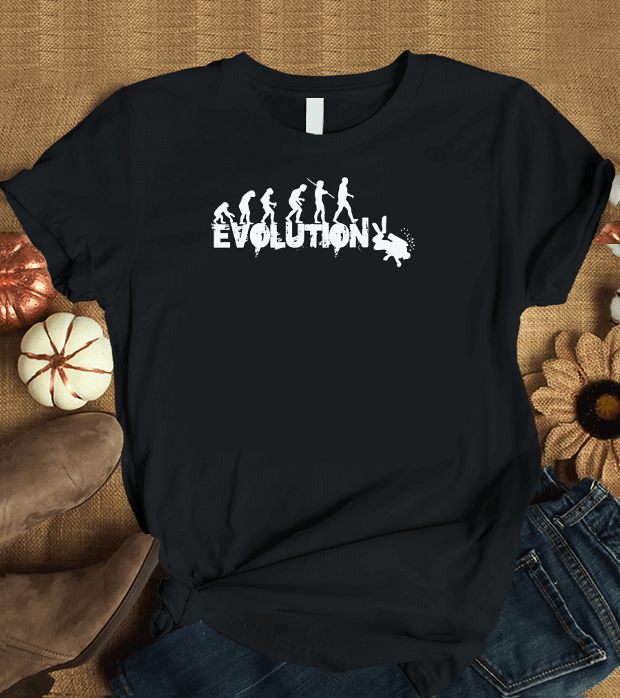 Scuba Diver Evolution Silhouette Progression T-Shirt