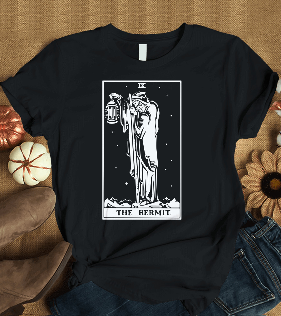 The Hermit Tarot Card IX T-Shirt