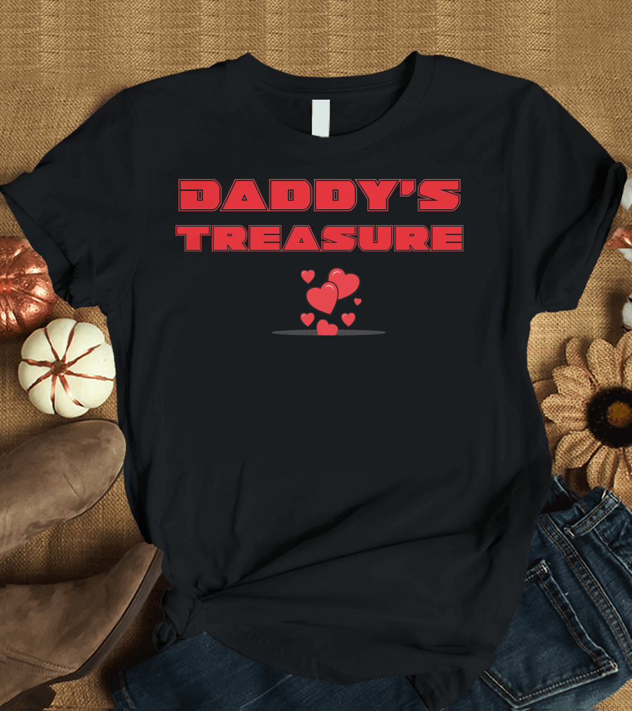 Daddy's Treasure Love Hearts T-Shirt