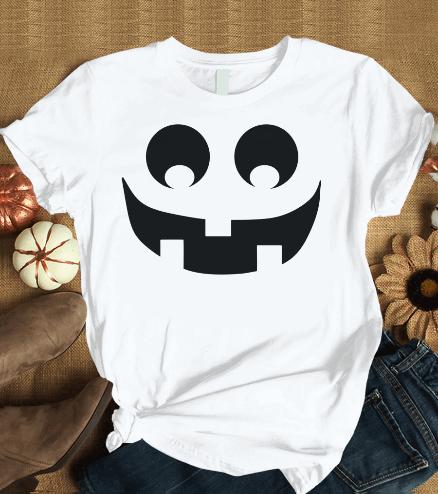 Halloween Pumpkin Face Smiling Jack-O'-Lantern T-Shirt