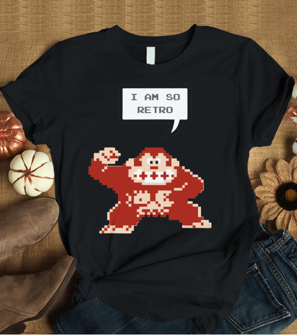T-Shirt: I Am So Retro Pixel Gorilla T-Shirt I Am So Retro Pixel Gorilla T-Shirt