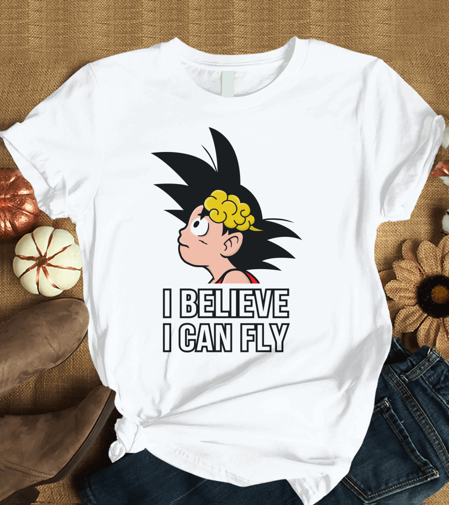 I Believe I Can Fly Retro Anime Character T-Shirt