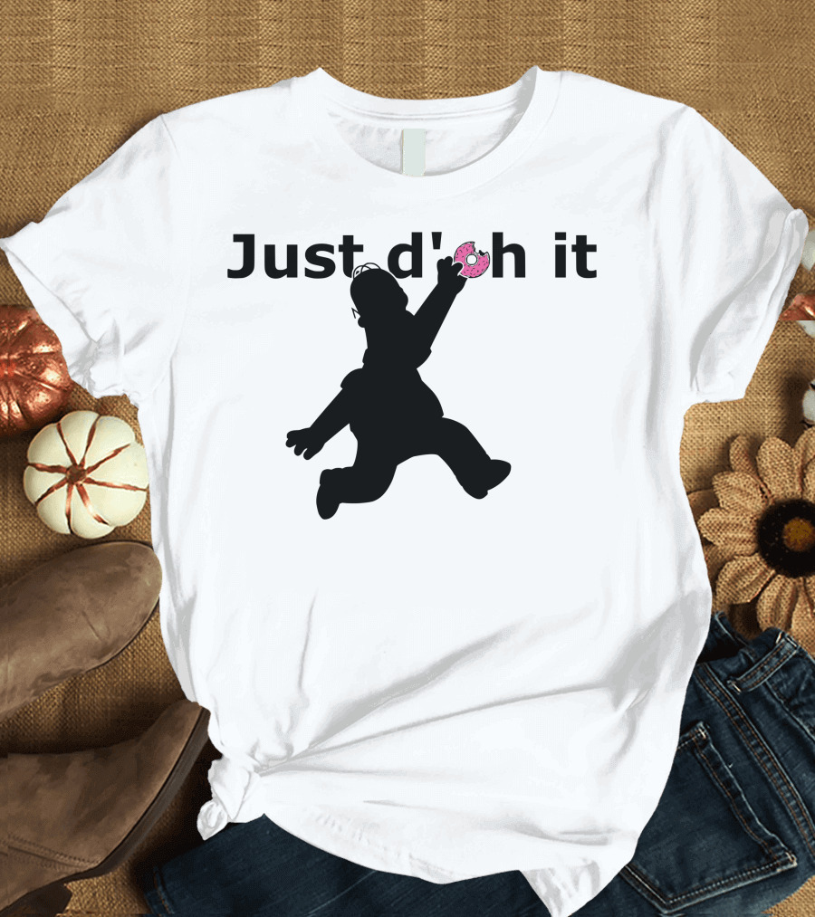 Just d'oh it Donut Silhouette Jumping Man T-Shirt