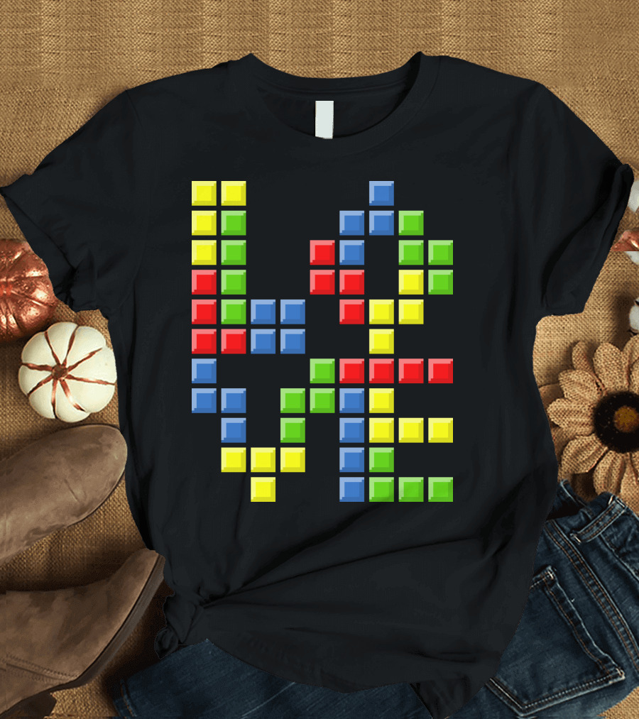 Love Puzzles Retro Block T-Shirt