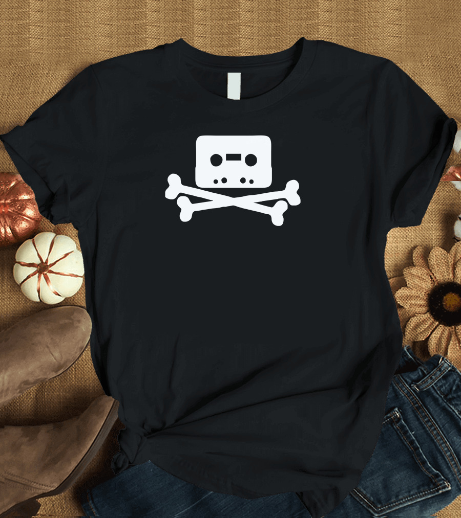 Modern Day Pirate Cassette Crossbones T-Shirt
