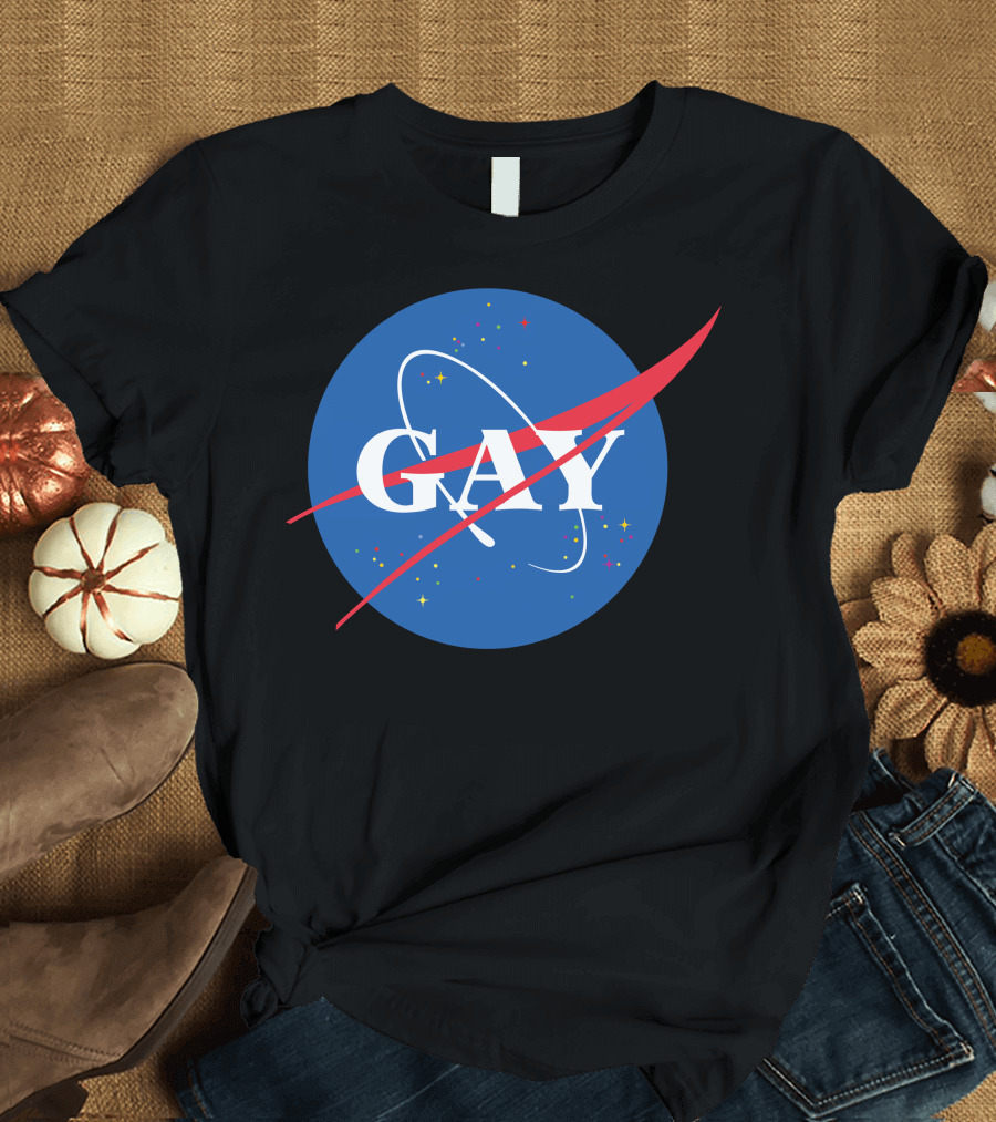 NASA Logo Gay Pride Rainbow T-Shirt