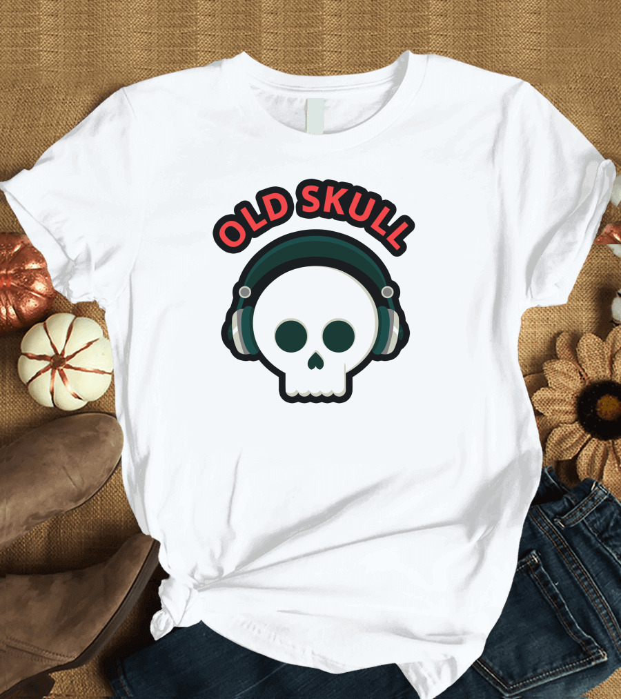 OLD SKULL Headset Icon T-Shirt