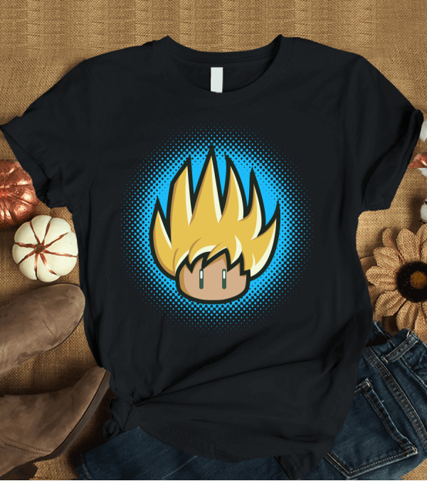 T-Shirt: Saiyan Up Iconic Yellow Spiky Hair Anime Character Power Concept T-Shirt Saiyan Up Iconic Yellow Spiky Hair Anime Character Power Concept T-Shirt