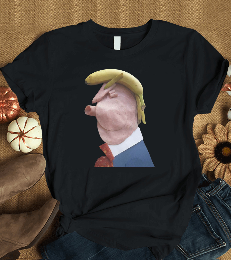 Trump Macarena Banana Ham Head Collage T-Shirt
