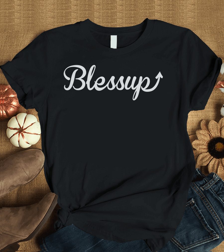 Blessup Upward Arrow Motif T-Shirt