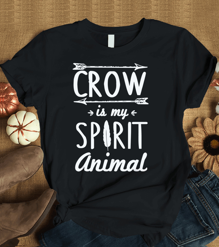 Crow Is My Spirit Animal Feather and Arrows T-Shirt