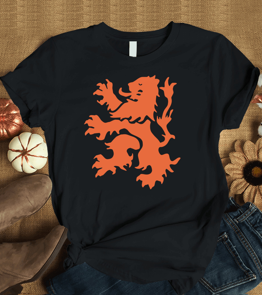 Orange Dutch Lion Symbol of Netherlands Football Team T-Shirt