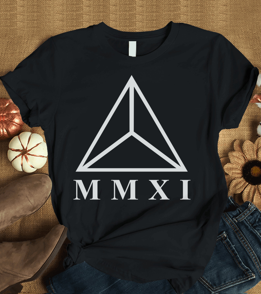MMXI Triangle Roman Numerals Geometric T-Shirt