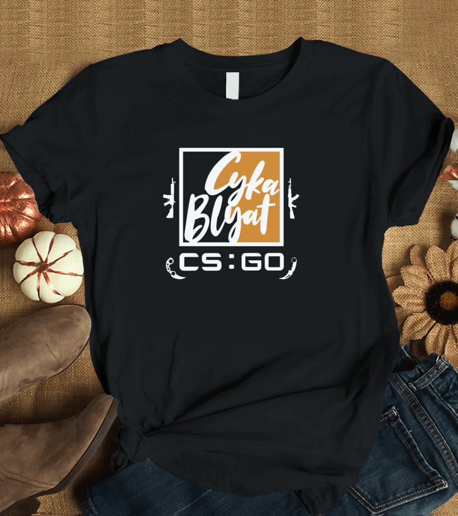 Cyka Blyat CS:GO Rifles and Karambit Knives T-Shirt