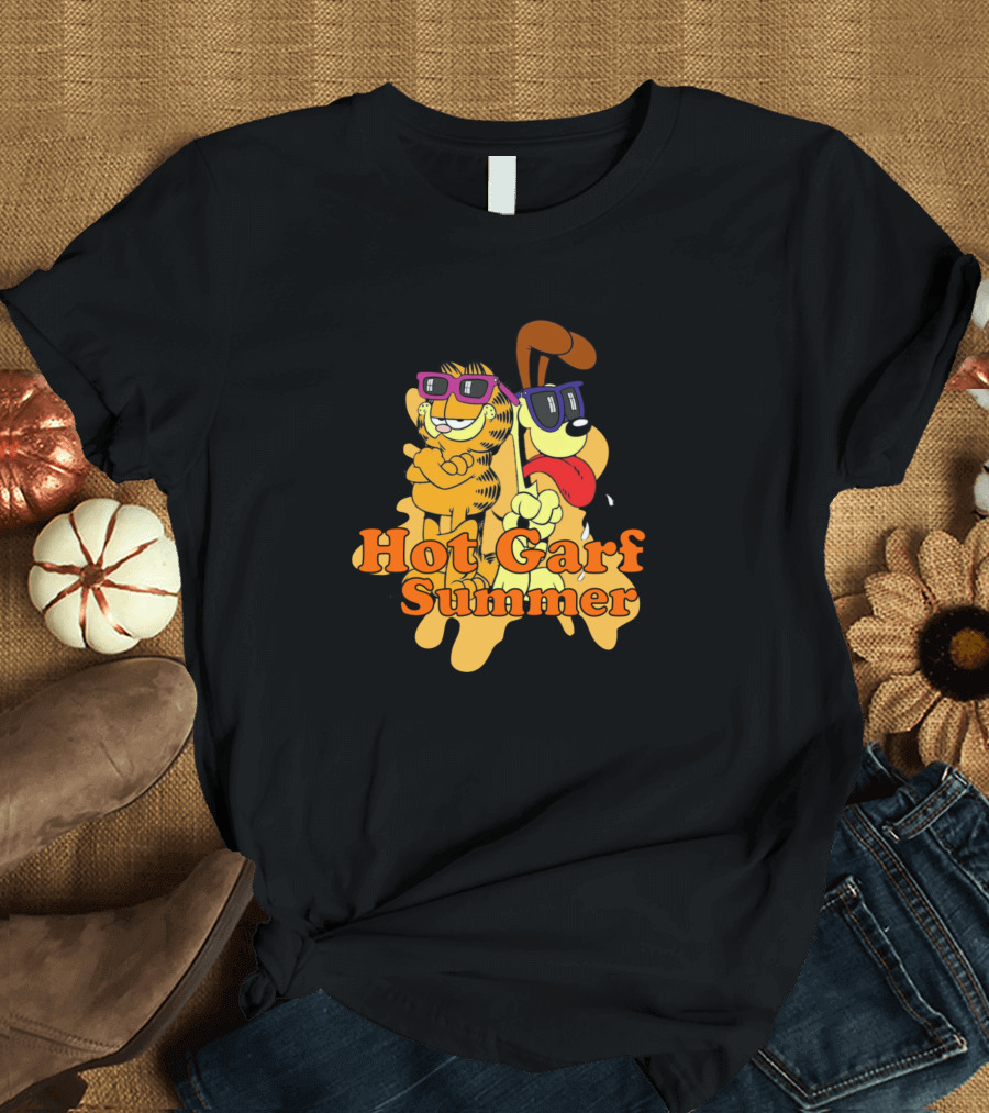 Hot Garf Summer Garfield Odie Sunglasses Cool Vibes T-Shirt