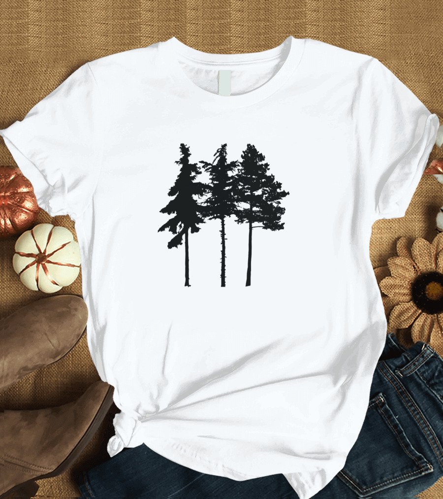 Pine Tree Hiking Mountains Adventure Camping Wanderlust T-Shirt