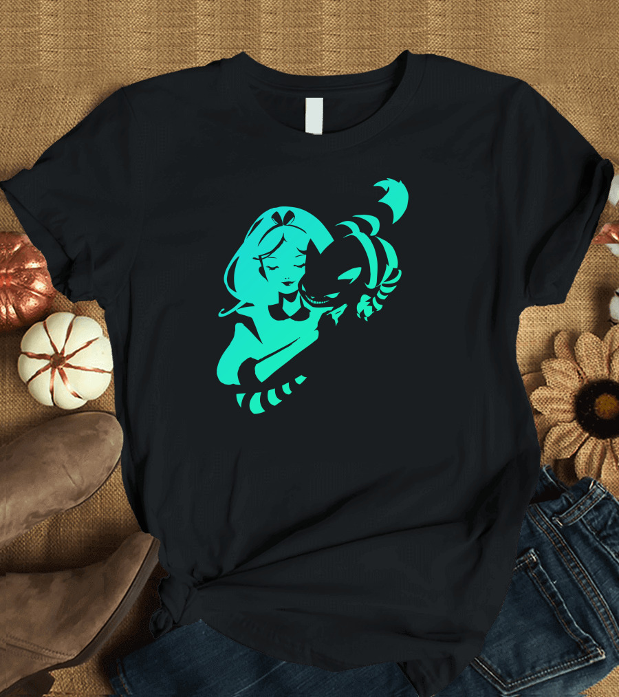Alice and the Cheshire Cat Embrace T-Shirt