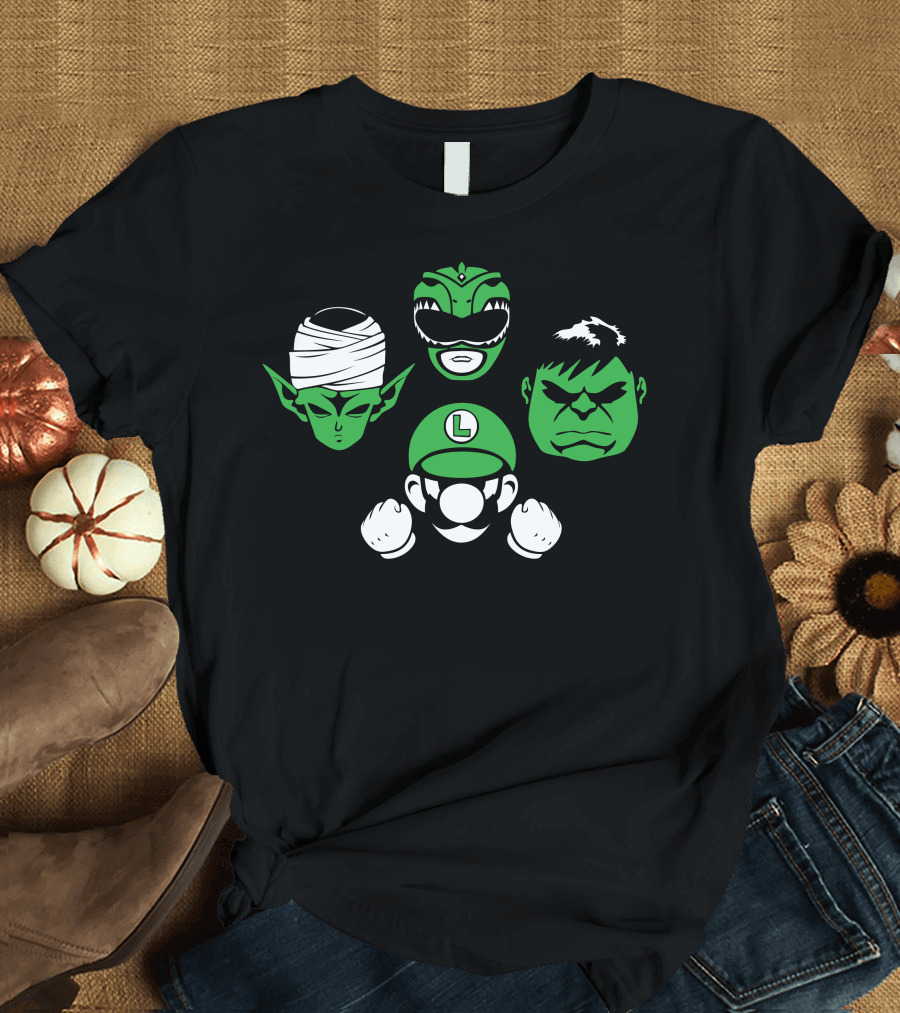 Bogreenian Rhapsody Green Character Mashup T-Shirt
