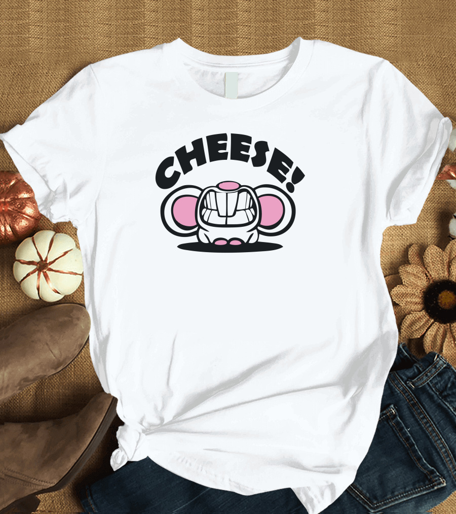 Cheese Funny Mouse with Big Smile T-Shirt