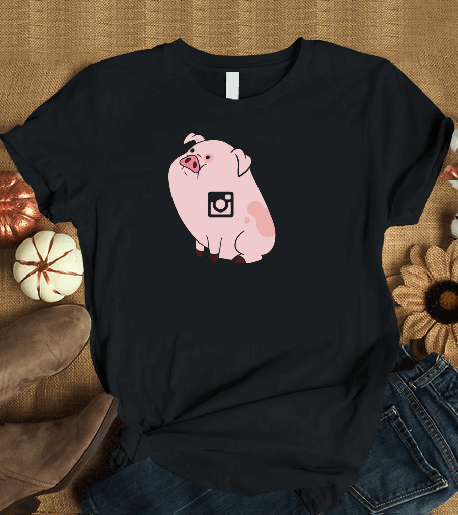 Instaham Pig with Instagram T-Shirt