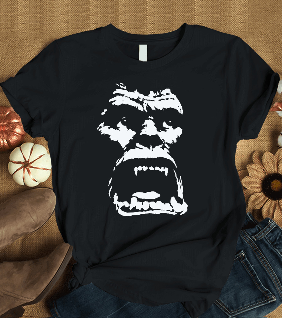 King Of The Apes Iconic White Gorilla Face T-Shirt