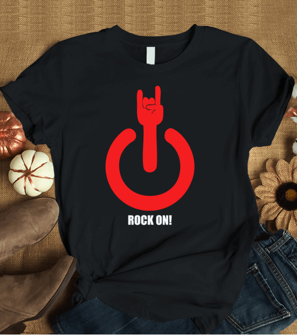 T-Shirt: ROCK ON Hand Gesture Power T-Shirt ROCK ON Hand Gesture Power T-Shirt