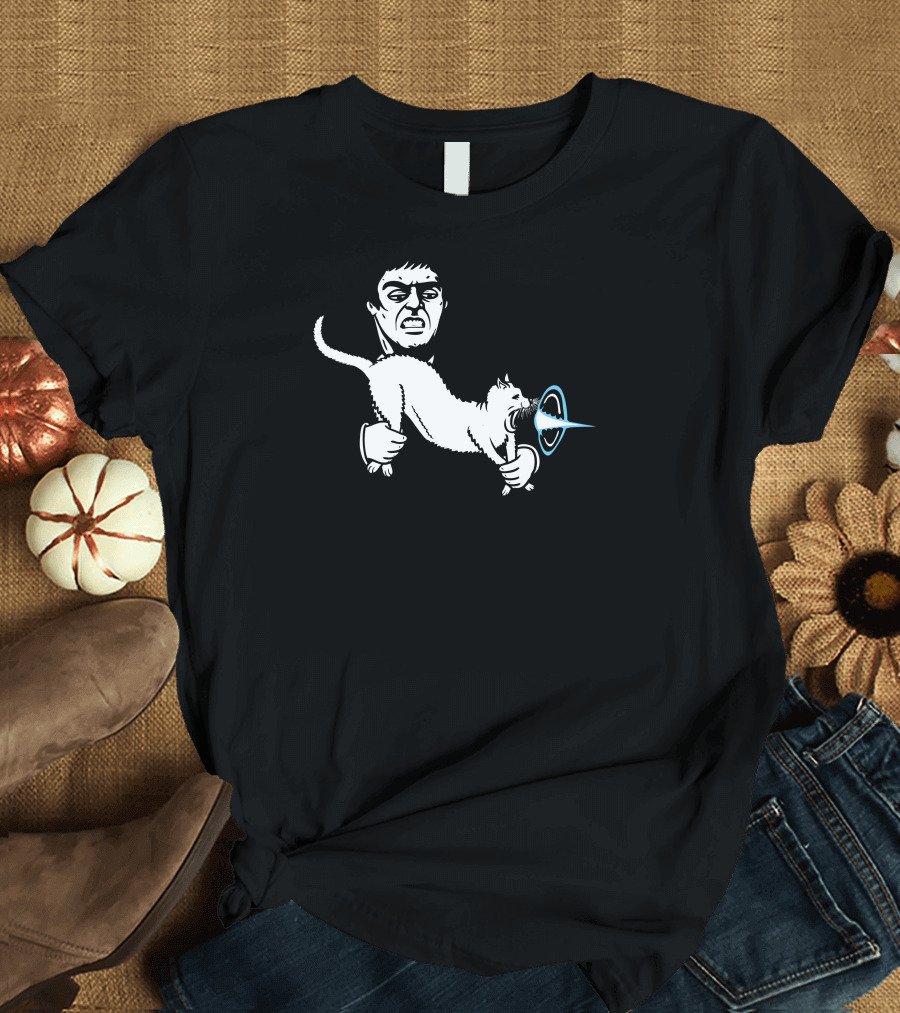 Say Hello Laser Cat Comedy T-Shirt