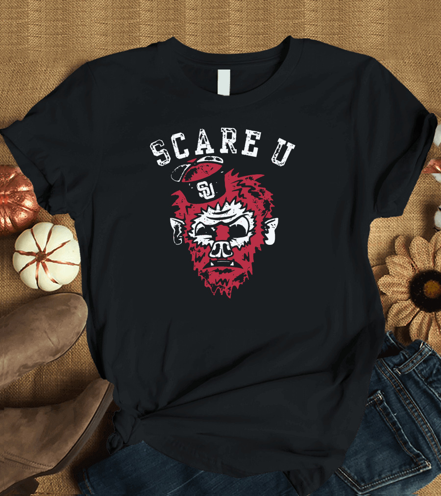 SCARE U SJ Wolfmen Head with Cap T-Shirt