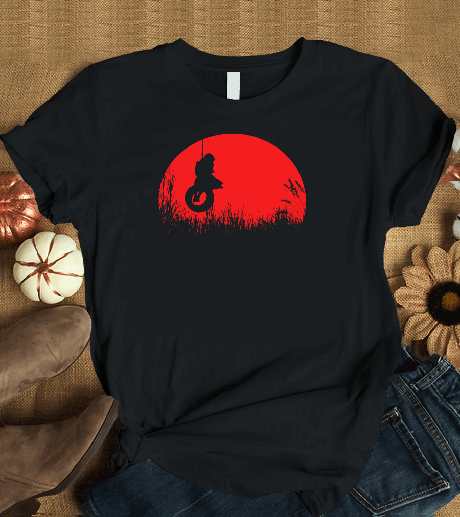 Solitude Swinging in the Red Moonlight T-Shirt