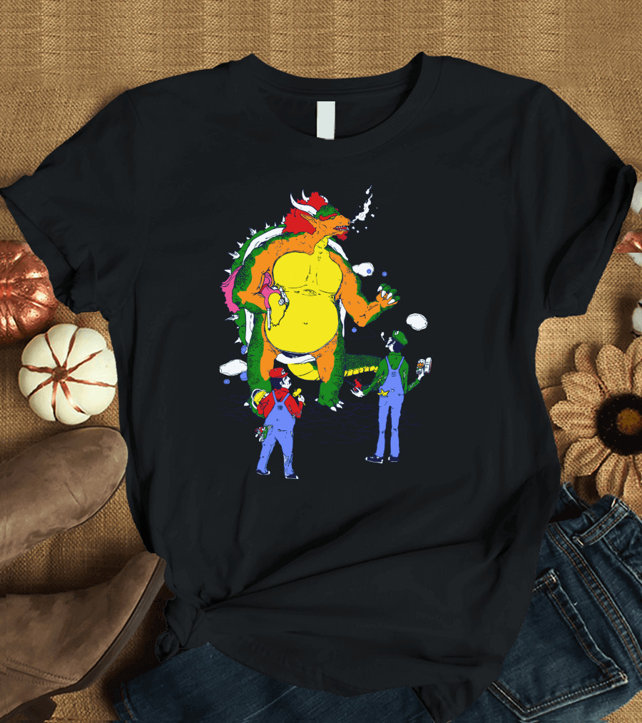 Super Plumbers Bowser Showdown Heroic Classic Characters T-Shirt