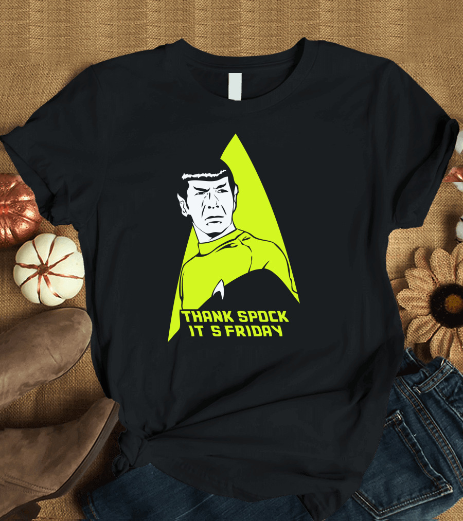 Thank Spock Its Friday Star Trek Vulcan Salute Badge T-Shirt