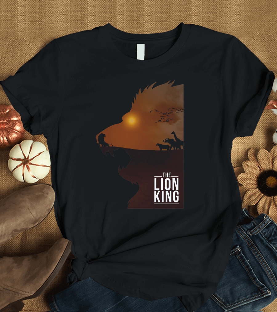 The Lion King Silhouette Sunset Safari Scene T-Shirt