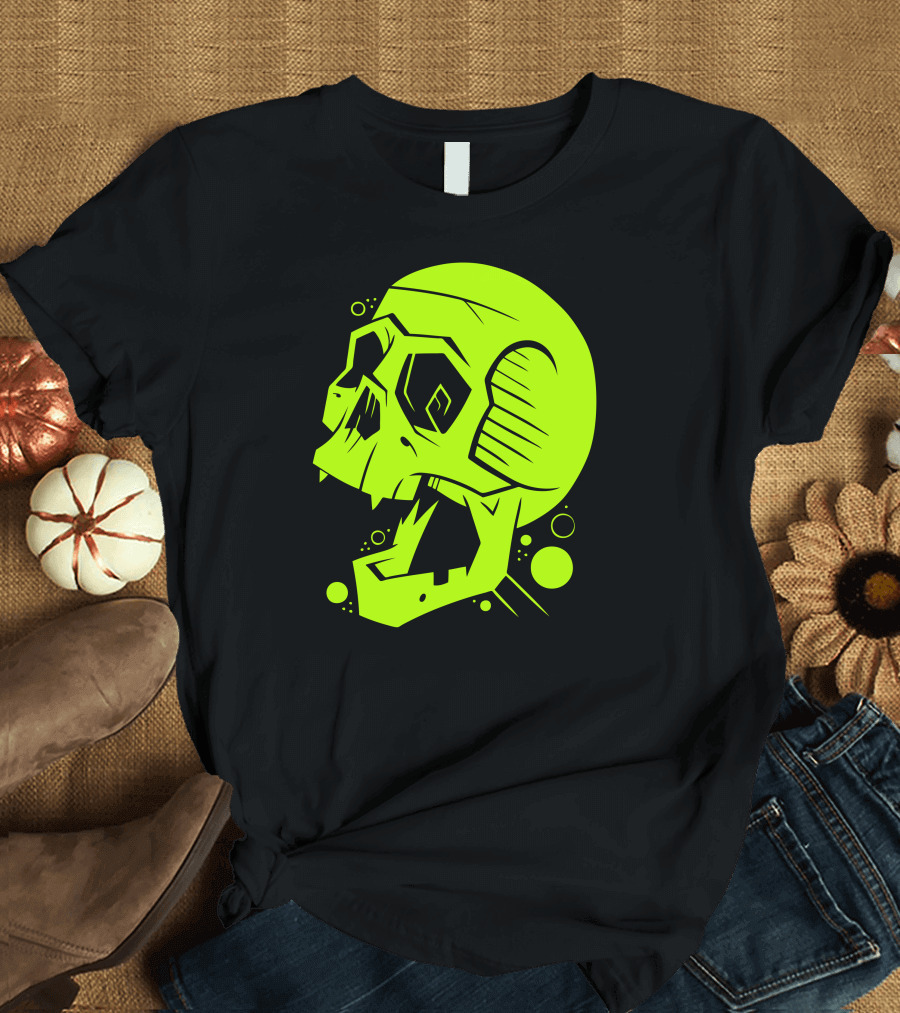 Toxic Scream Neon Skull T-Shirt