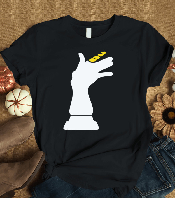 T-Shirt: Unimalism Minimalist Unicorn Hand Gesture T-Shirt Unimalism Minimalist Unicorn Hand Gesture T-Shirt
