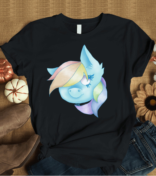 T-Shirt: Dashie Blue Pony Colorful Mane T-Shirt Dashie Blue Pony Colorful Mane T-Shirt