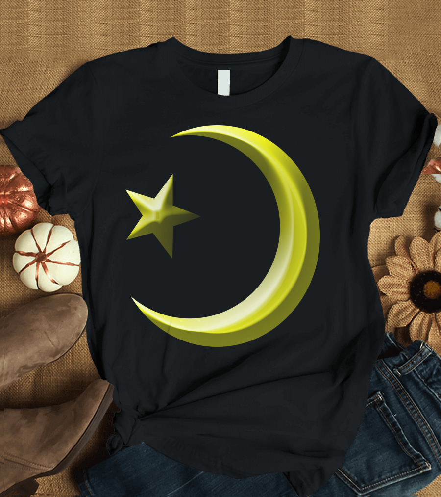 Star and Crescent Symbol on Gay Pride T-Shirt