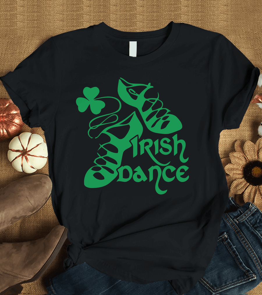 Irish Dance Celtic Shoes with Shamrock T-Shirt