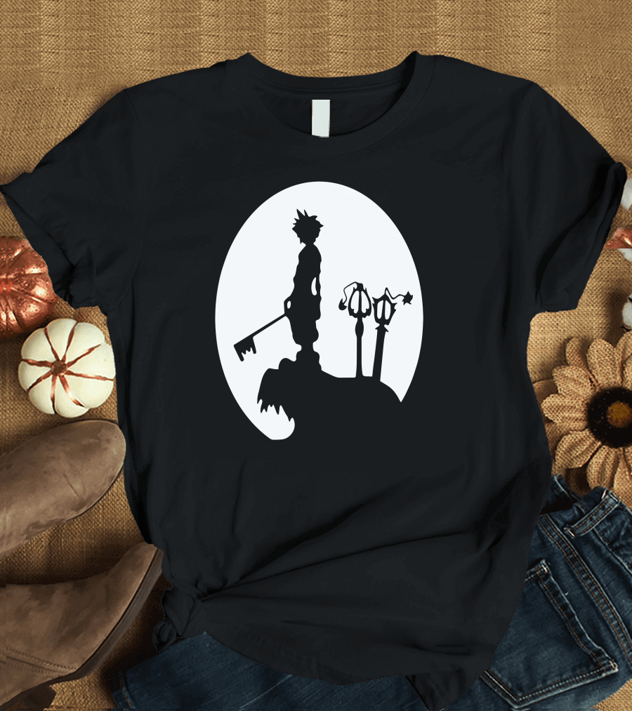 Kingdom Hearts Sora Keyblade Silhouette Moonlamp Adventure T-Shirt