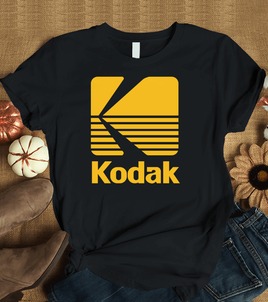 Kodak Yellow and Black Vintage Photography T-Shirt