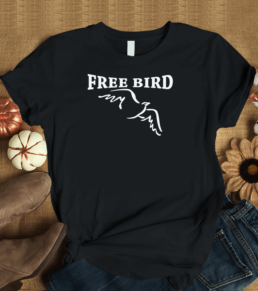 Lynyrd Skynyrd Free Bird Ronnie Van Zant Iconic Flying Bird T-Shirt