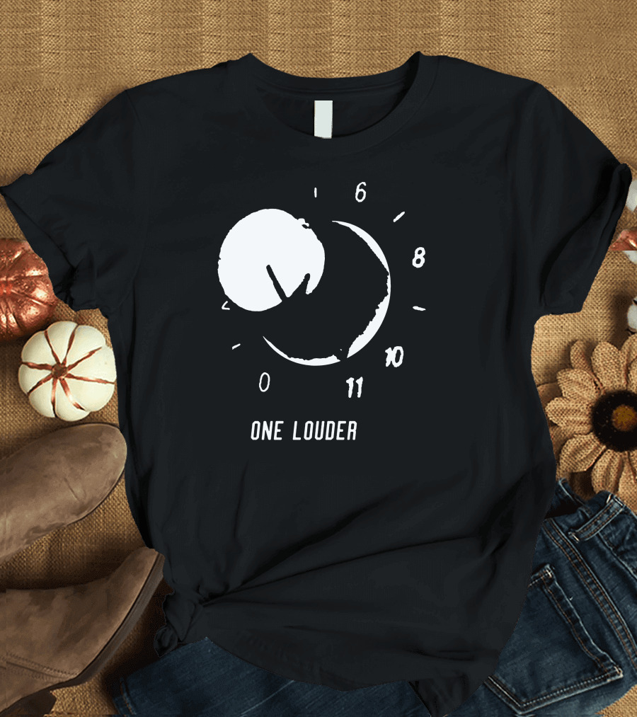 One Louder Classic Rock Guitarists Vintage Amplifier Dial T-Shirt