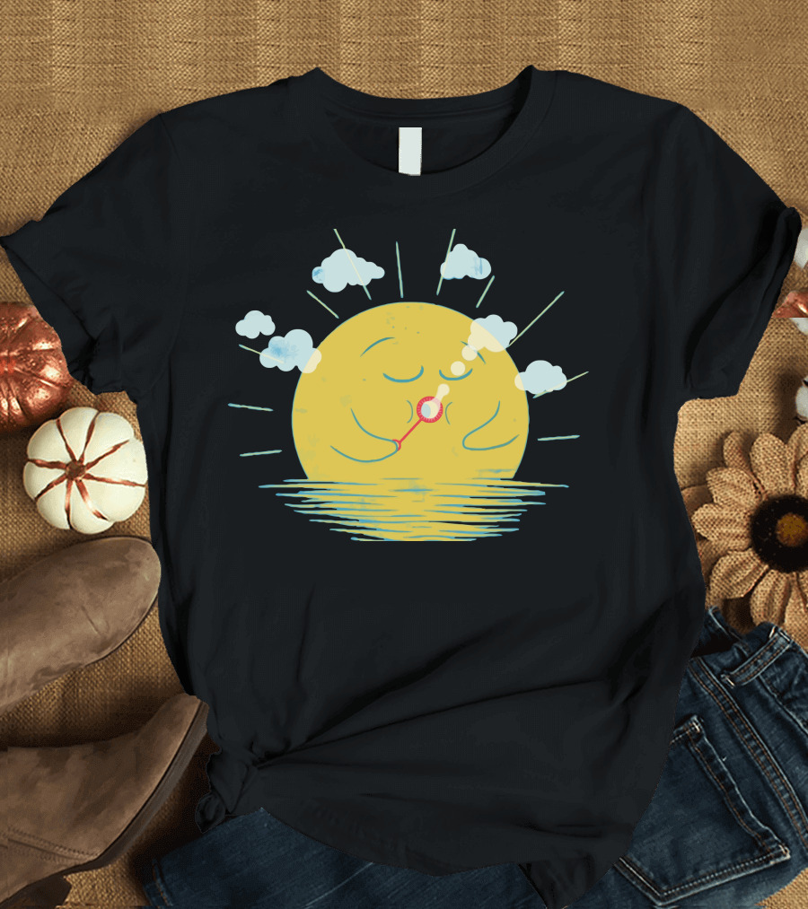 Partly Cloudy Sun Blowing Bubbles in the Sky T-Shirt